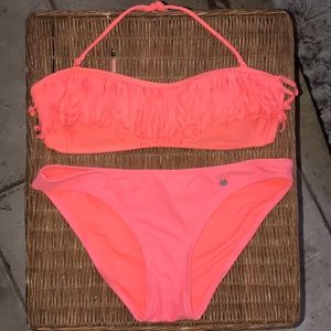 American Eagle salmon pink bikini